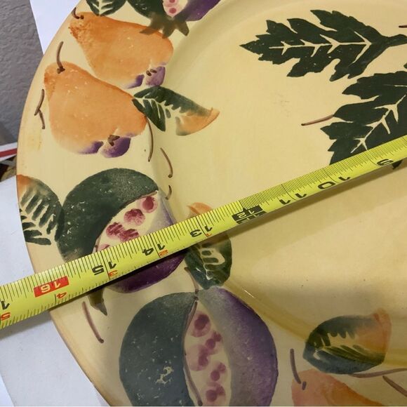 Ceramiche Ceramic 16 1/3" Platter  Handpainted by Coop CERAMICHE TOSCANE Italy - Picture 6 of 8